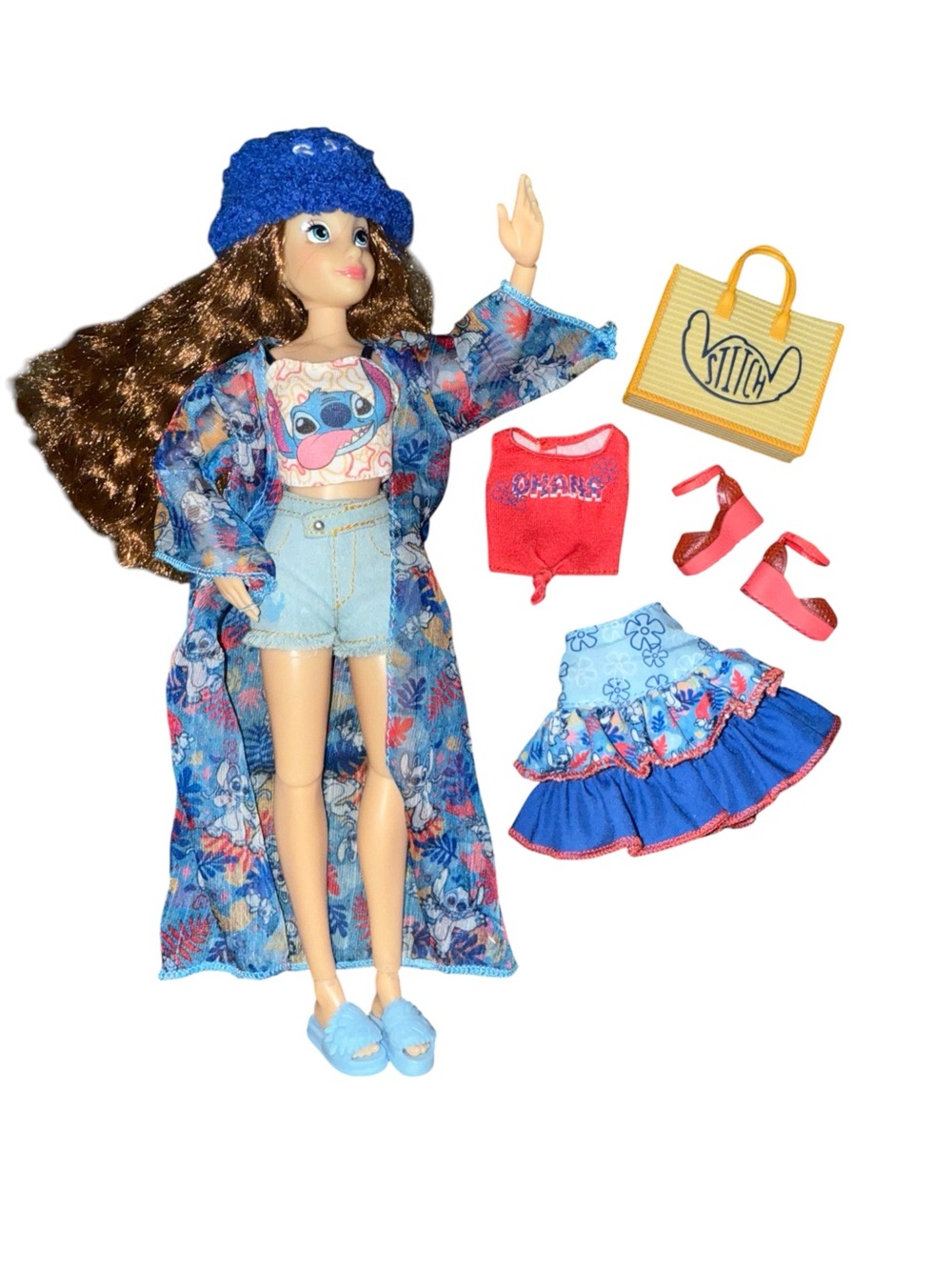Disney ily 4EVER 11.5” Doll Disney 100 - TWO OUTFITS & Stitch Tote-Articulated